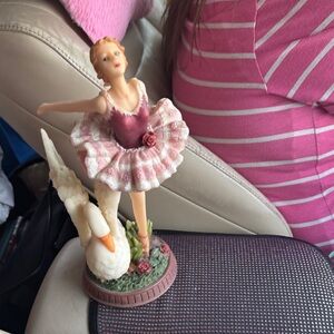 12” Vintage 1998 Ballerina with Swan Home Decor Figurine